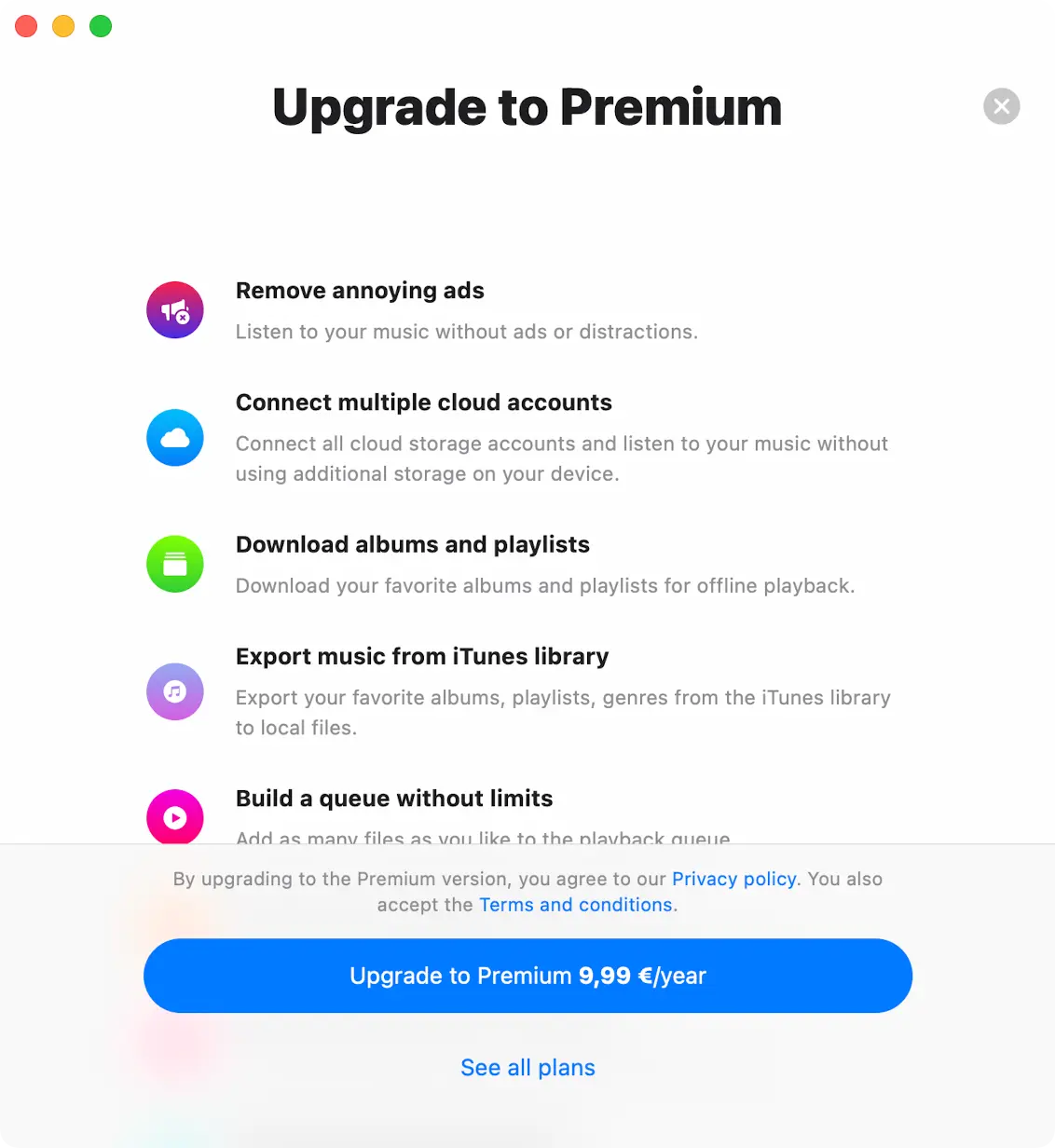 Evermusic Upgrade To Premium