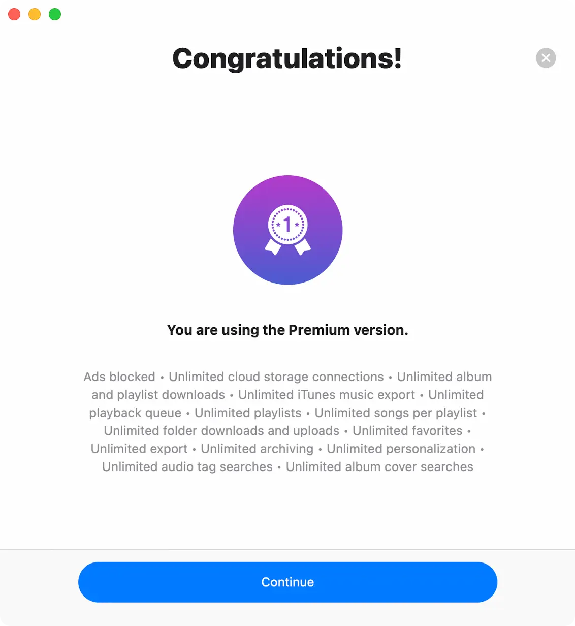 Evermusic You Are Using Premium