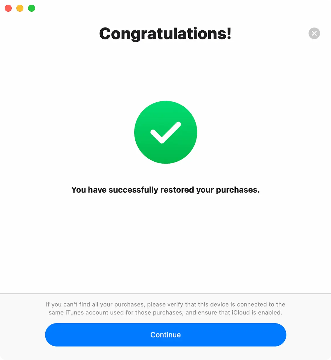 Evermusic Premium Purchase Restore