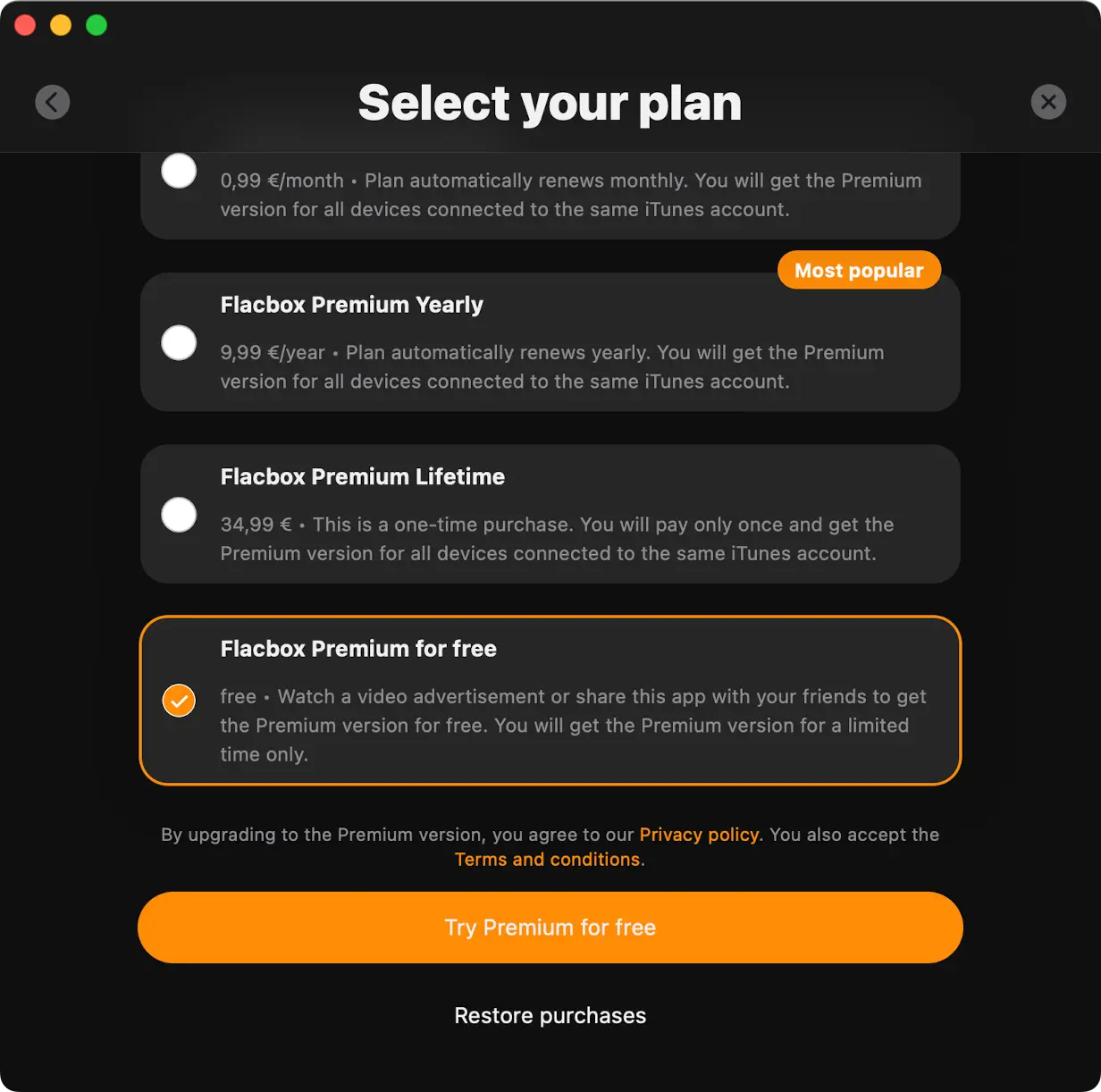 Flacbox Premium For Free