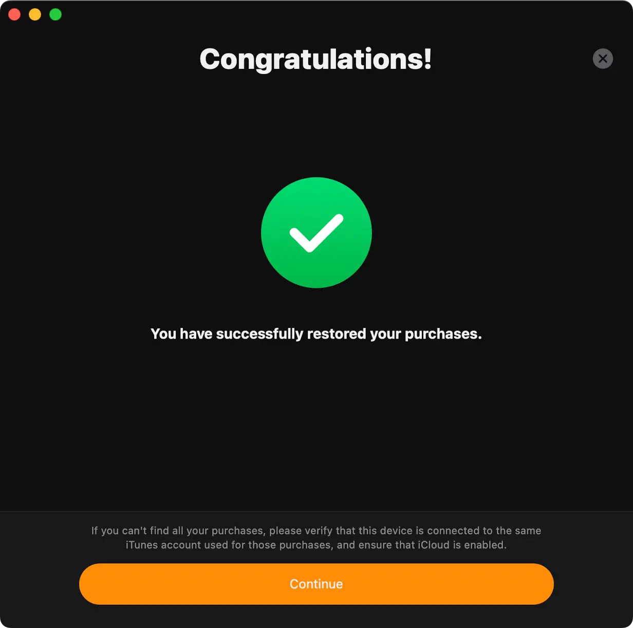 Flacbox Restore Purchases