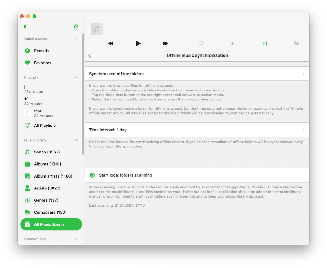 Offline Music Synchronization