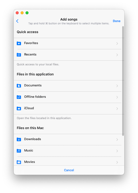 Adding Songs to a Playlist