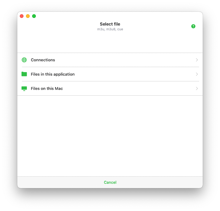 File location options