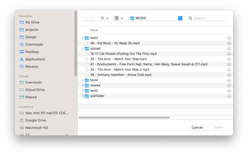 Import Files From My Device
