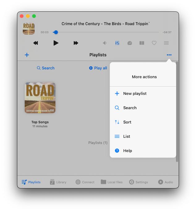 flacbox more button context menu