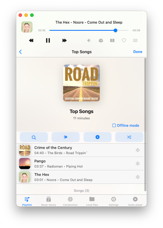 Changing Song Order in a Playlist