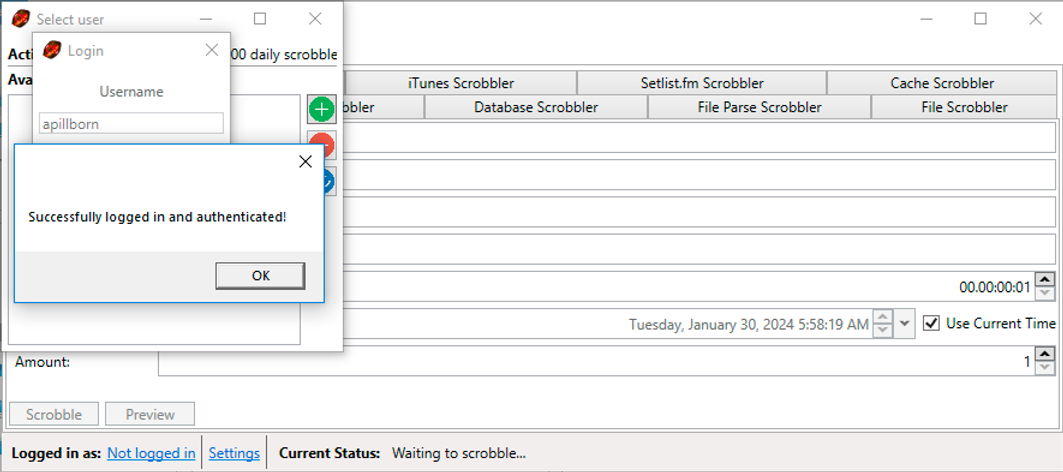 Tap the ‘Login’ button to add your account.