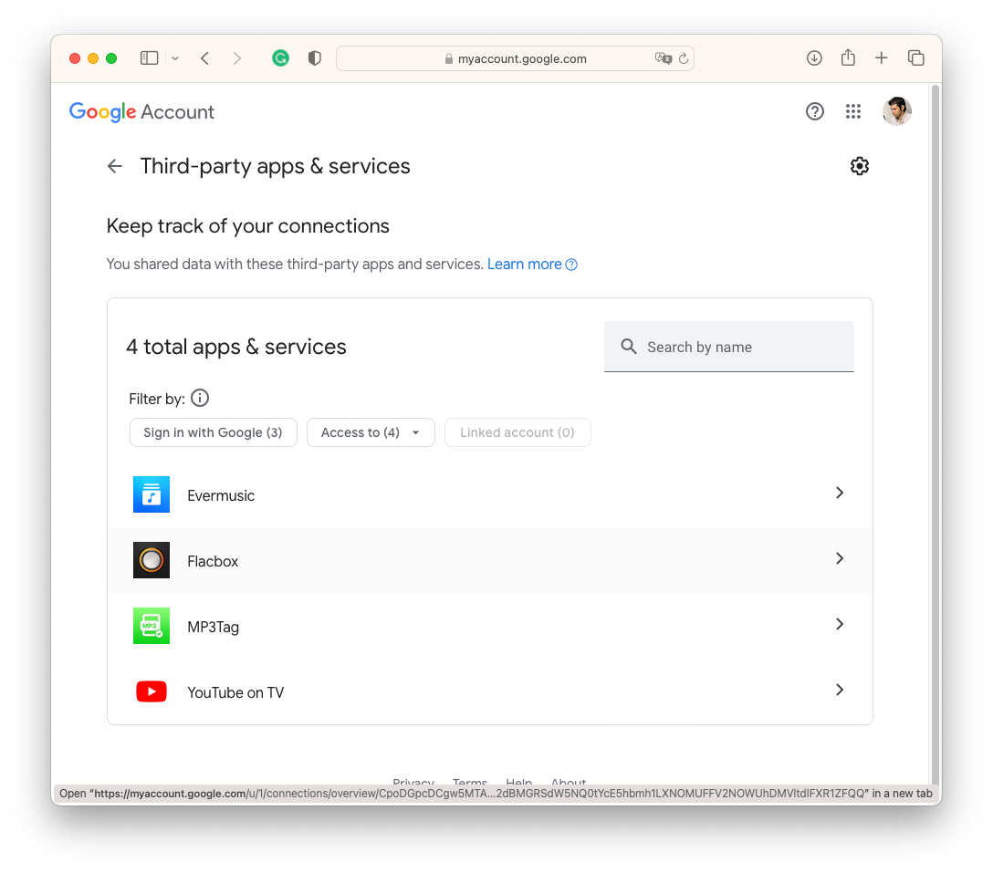 Third-party Apps with Account Access