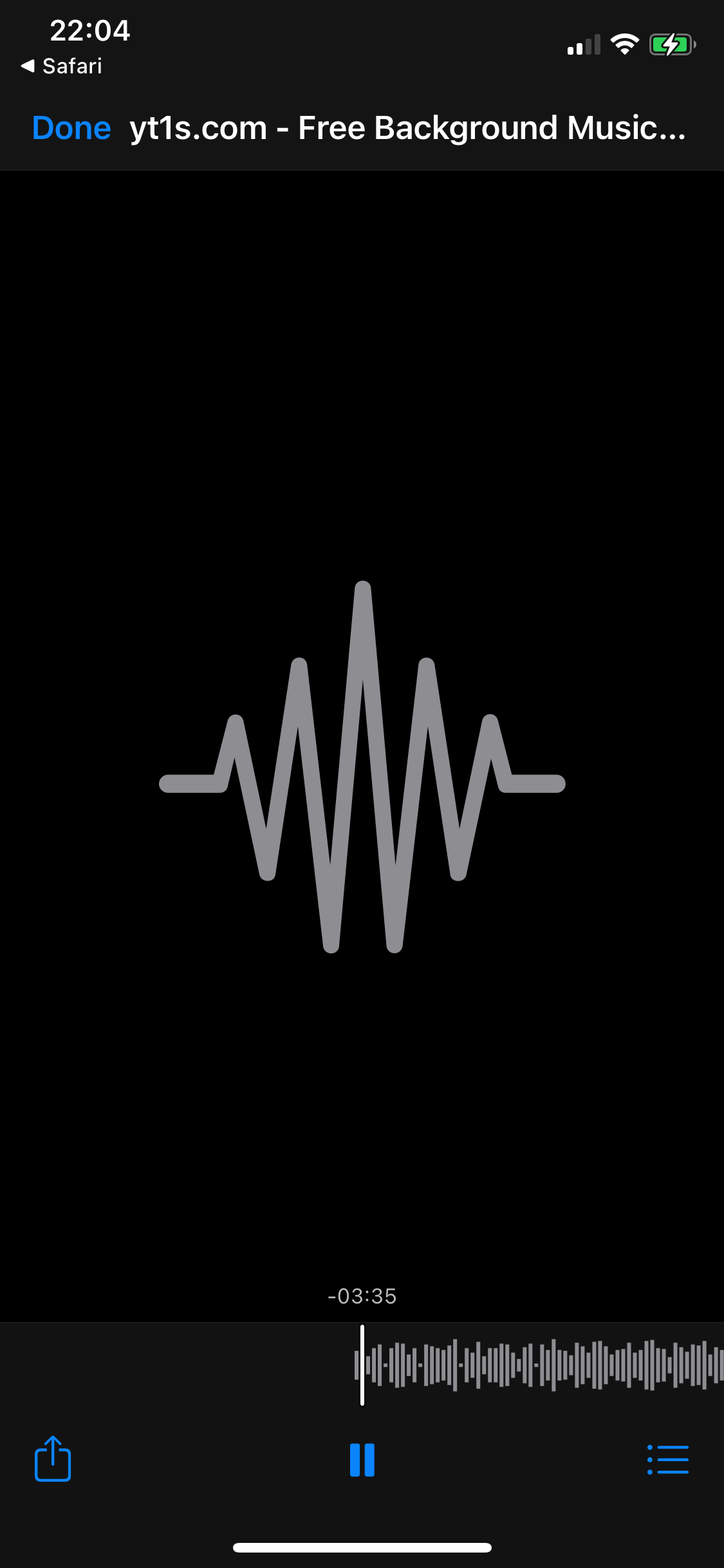 Opened Audio File On iPhone