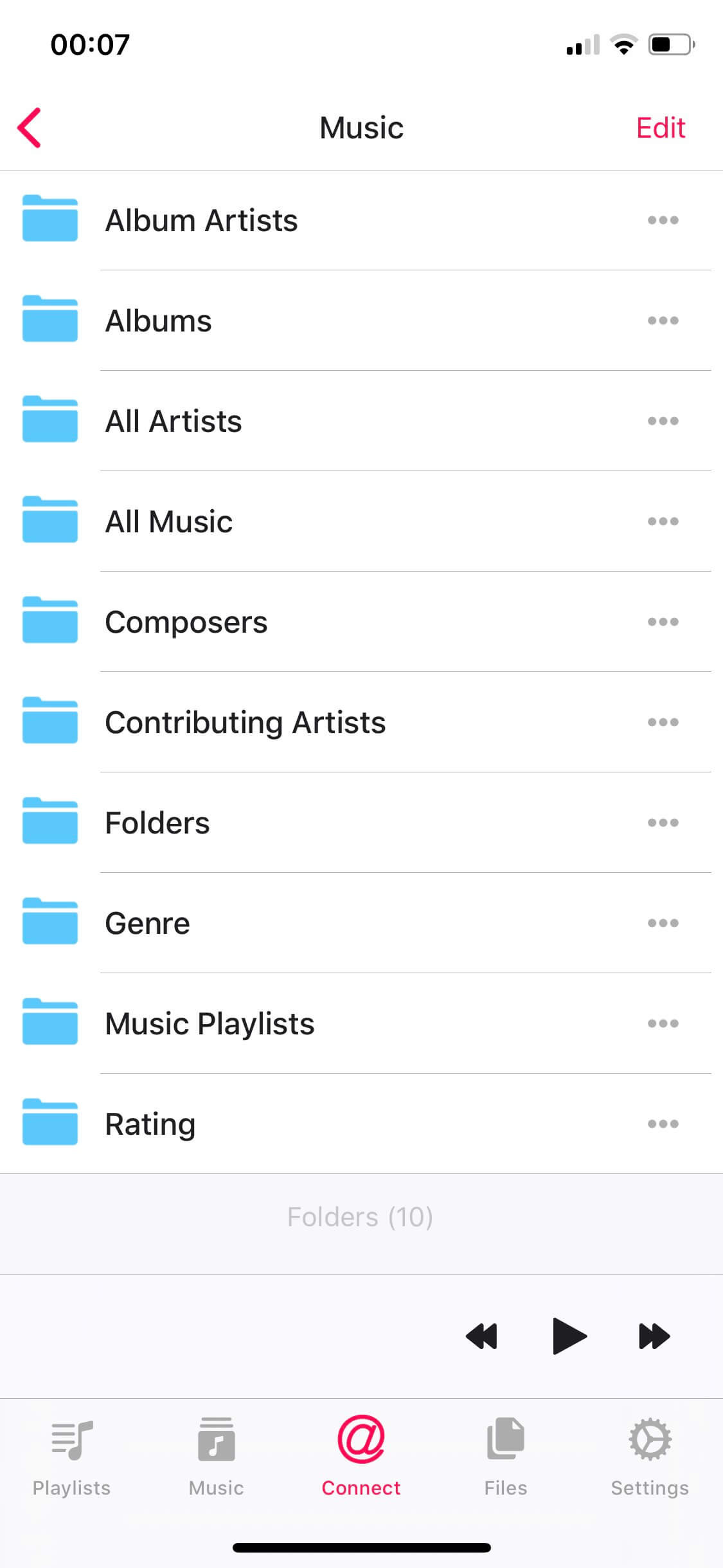 Evermusic Folders