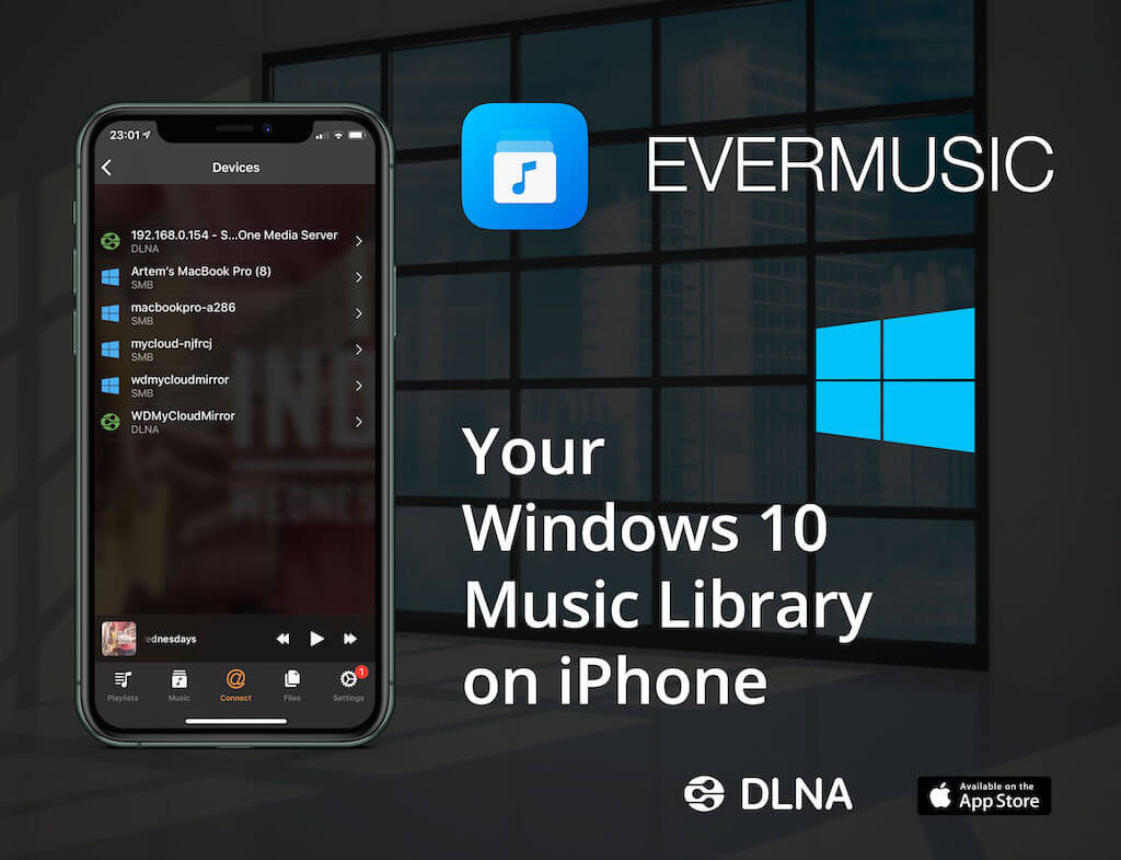 Evermusic + Windows 10 DLNA: Front Cover