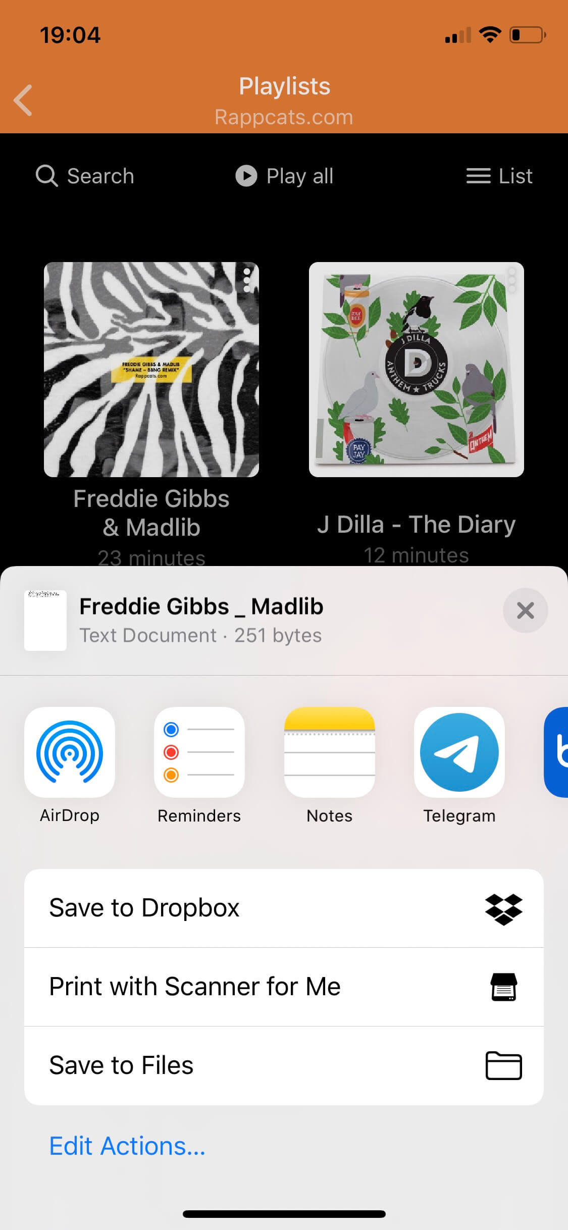 Soundy Export Screen