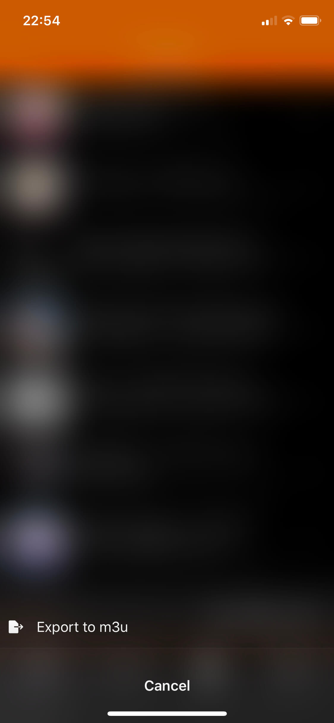 Soundy Export To M3U Screen