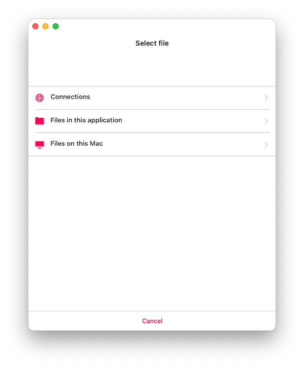 select file location