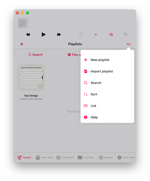 import playlist action