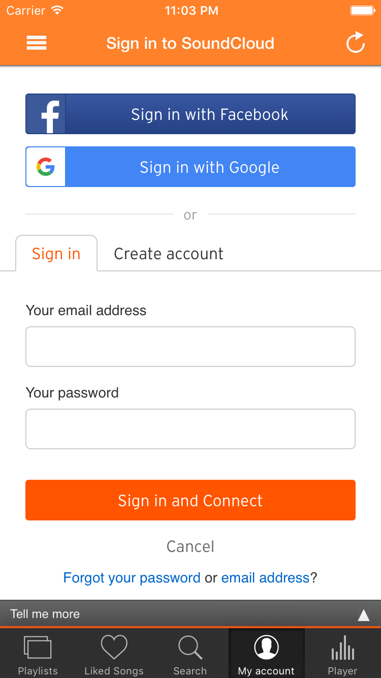 Soundy: Login To SoundCloud