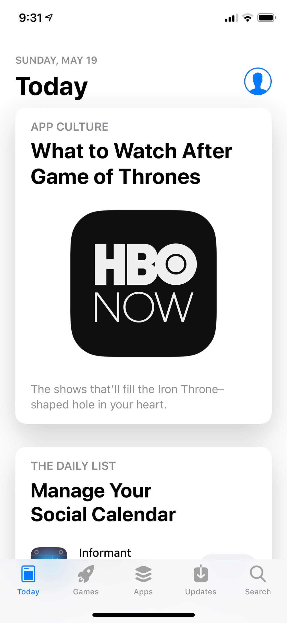 App Store Main Page iPhone