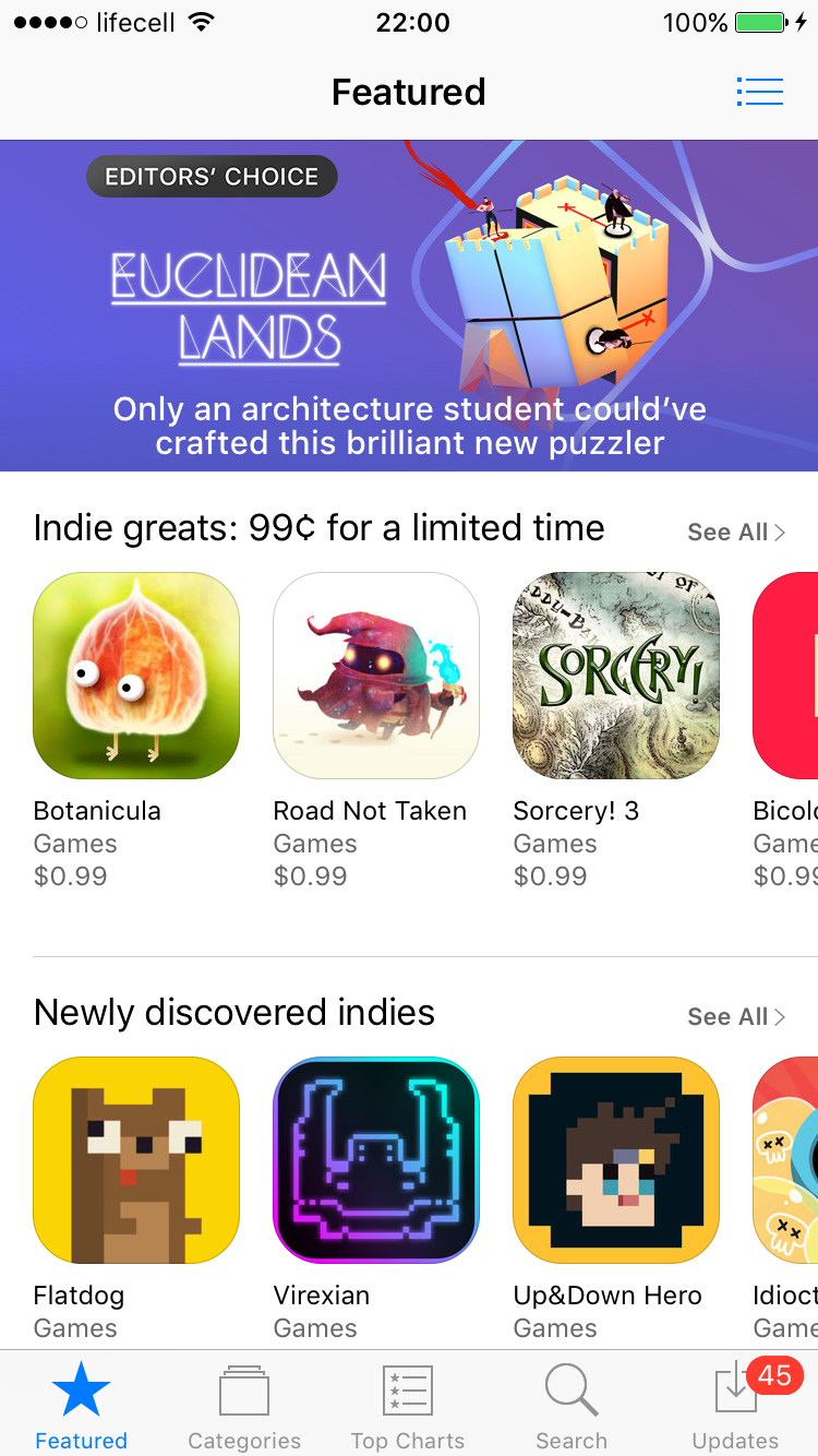 iOS 10 App Store Screen iPhone