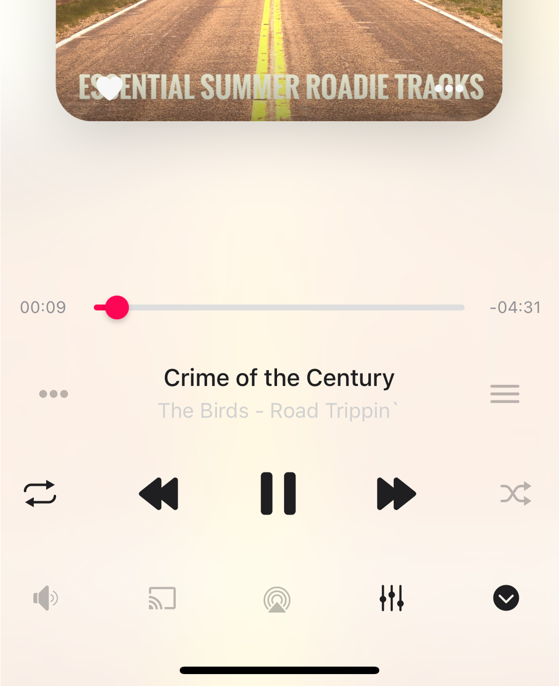 evermusic player screen