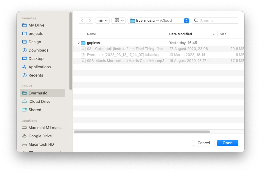 system file picker dialog