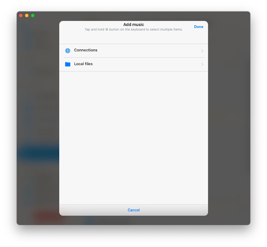 choose music location