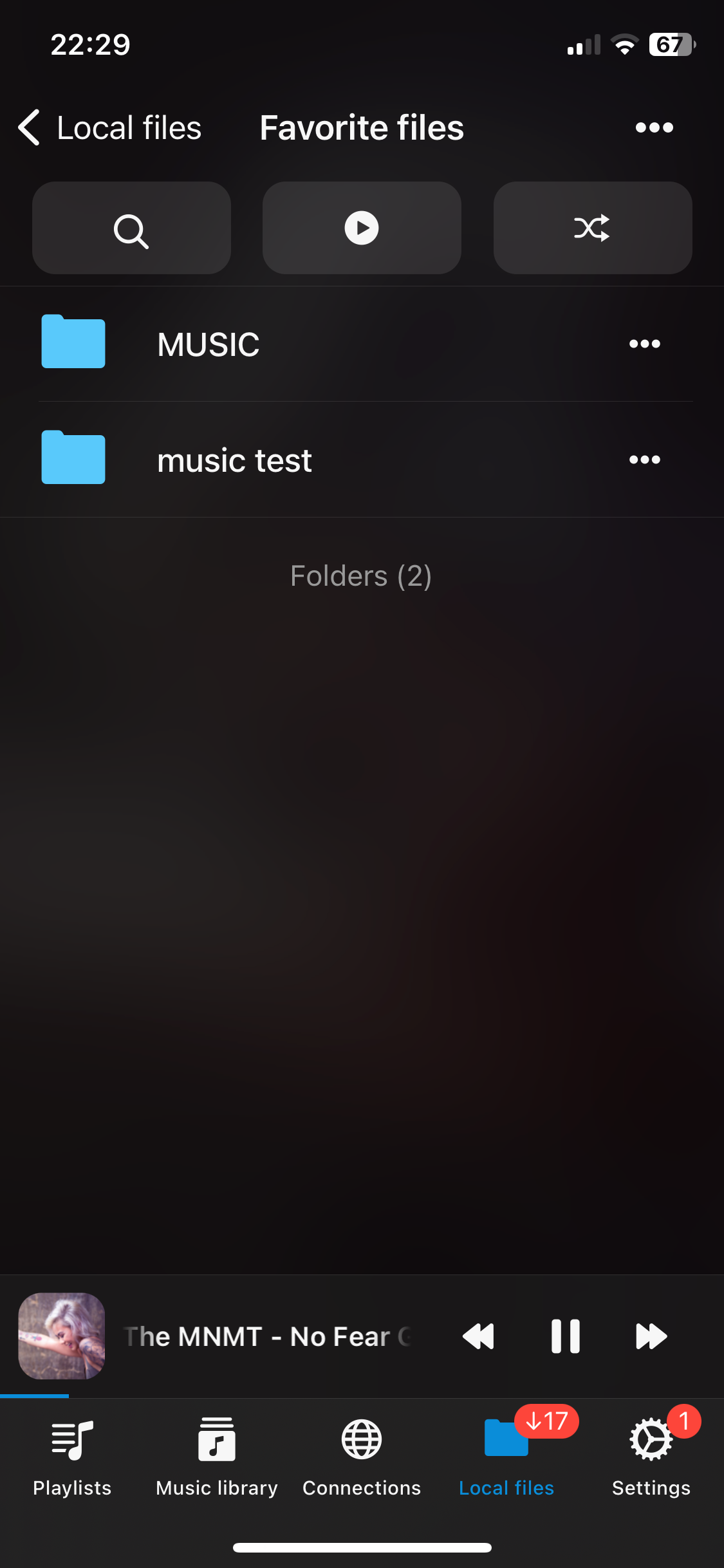folder added to favorites