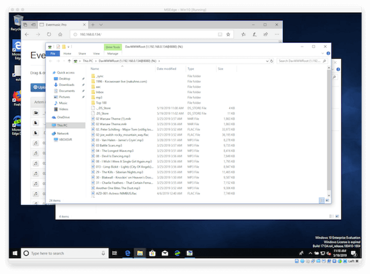 Windows Connected to Wi-Fi Drive Server
