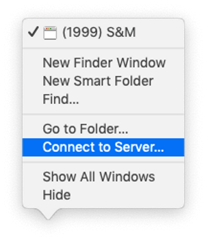 Finder Connect to Server…