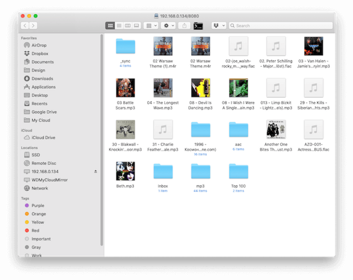 Finder Connected Wi-Fi Drive