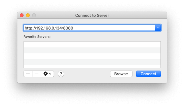 Evermusic Wi-Fi Drive: Mac Enter Server Address