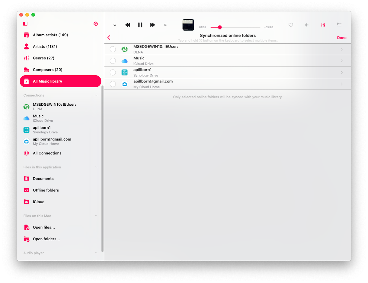 Synchronized Online Folders