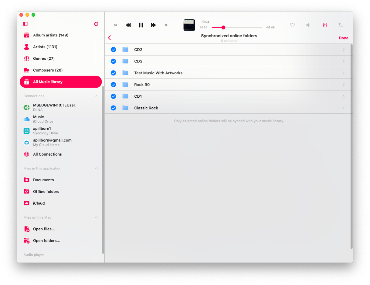 Select Music Folders