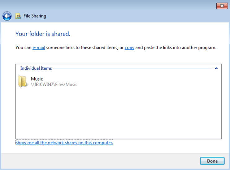 Evermusic - SMB Support - Folder Shared on Windows